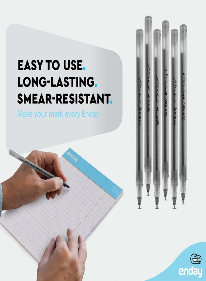 Enday Black Pens Ballpoint, Long Lasting Black Ink Pens Bulk 240 Pack, Smooth and Consistent Writing Pens, Medium Point (1.0mm) Ball Point Pens Black, Flexible Round Barrel for Writing Comfort - Image 2