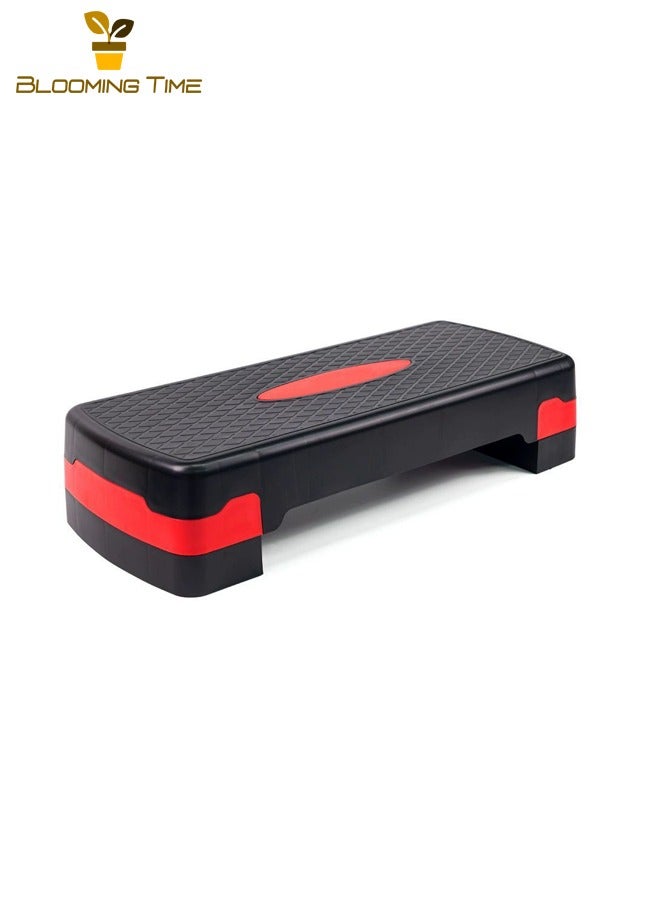 BLOOMING TIME Rhythm Pedal, Home Use Children's Aerobic Training Foot Pedal, Women's Jumping Jack Step Platform, Aerobic Exercise Pedal, Square Adjustable Aerobic Exercise Pedal, Indoor Multi-Functional Fitness Pedal, Black and Red - Image 3