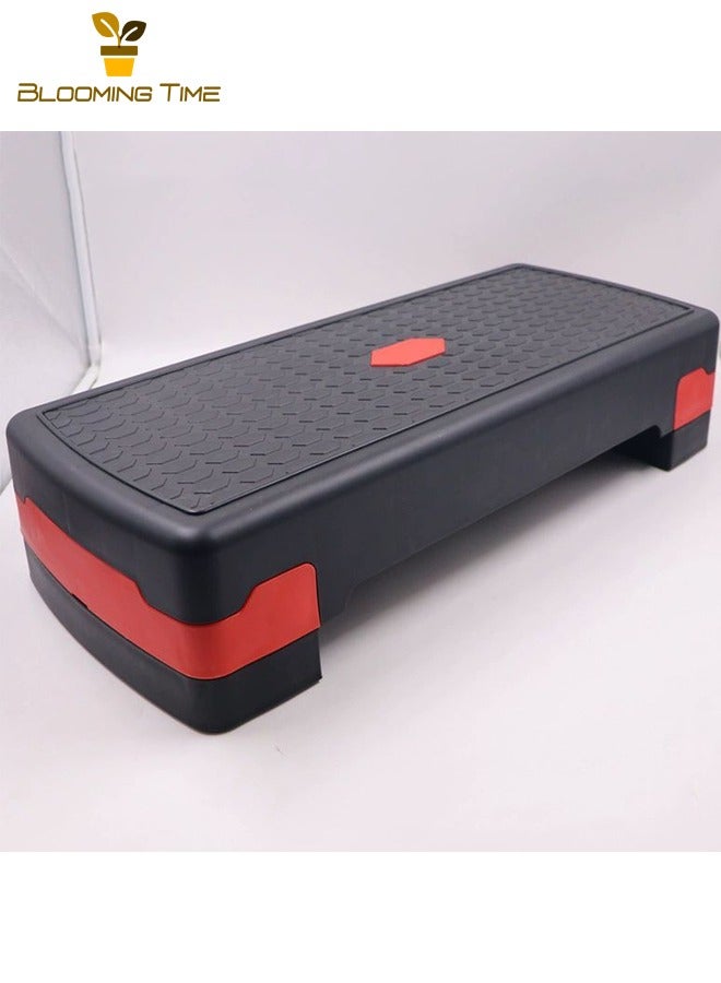 BLOOMING TIME Rhythm Pedal, Home Use Children's Aerobic Training Foot Pedal, Women's Jumping Jack Step Platform, Aerobic Exercise Pedal, Square Adjustable Aerobic Exercise Pedal, Indoor Multi-Functional Fitness Pedal, Black and Red - Image 4