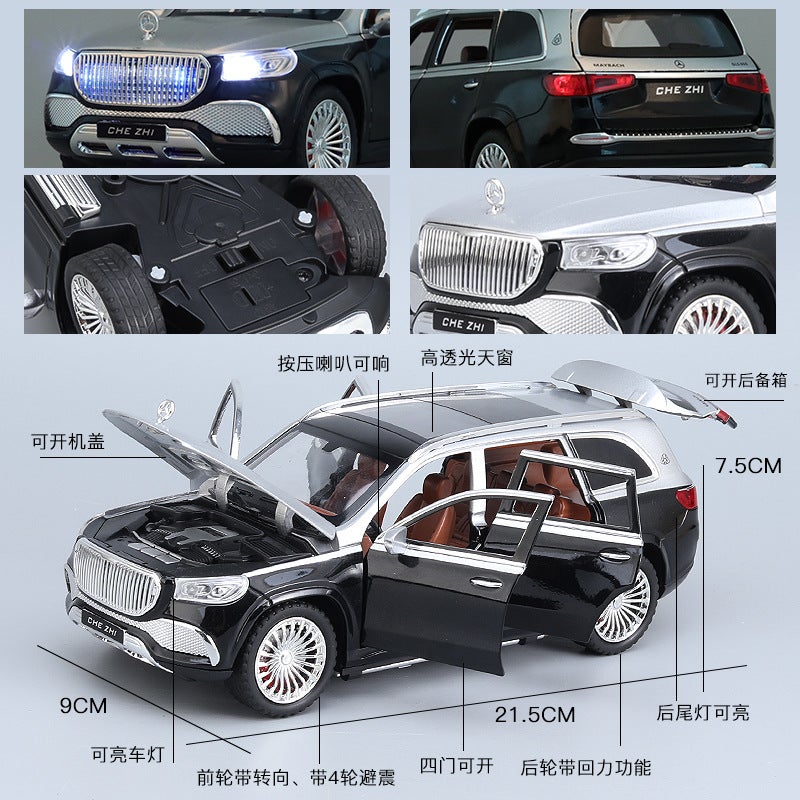 1:24 Mercedes-Benz Maybach Gls600 Alloy Model Car Children'S Toy Car Ornaments Simulation Car Model - Image 3