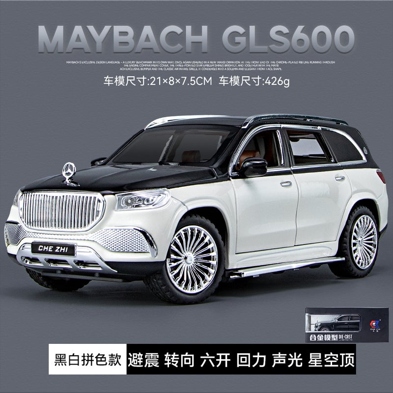 1:24 Mercedes-Benz Maybach Gls600 Alloy Model Car Children'S Toy Car Ornaments Simulation Car Model - Image 1