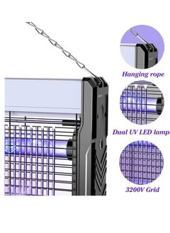 Rabos Electronic Insect and Fly Killer with 8W Powerful Fly Trap Bug Zapper for Indoor and Outdoor Use Fly Zapper Attracting Mosquitoes with UV Light for Kitchen Home, Indoor Garden Yard  - Image 2