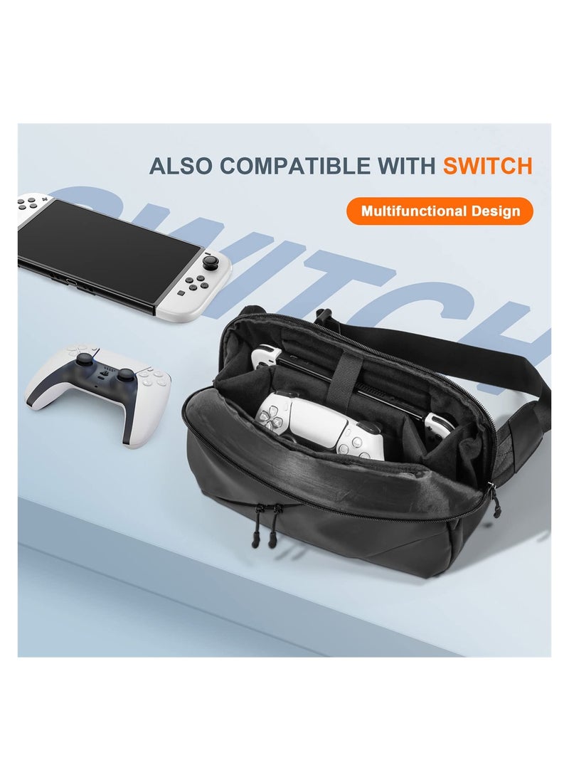 SYOSI - Carrying Case for Steam Deck/ASUS ROG Ally Handheld and Accessories, Storage Bag with Multi-Pockets Fit Console, AC Adapter, Dock Station, Lightweight Bag for Travel - Image 1