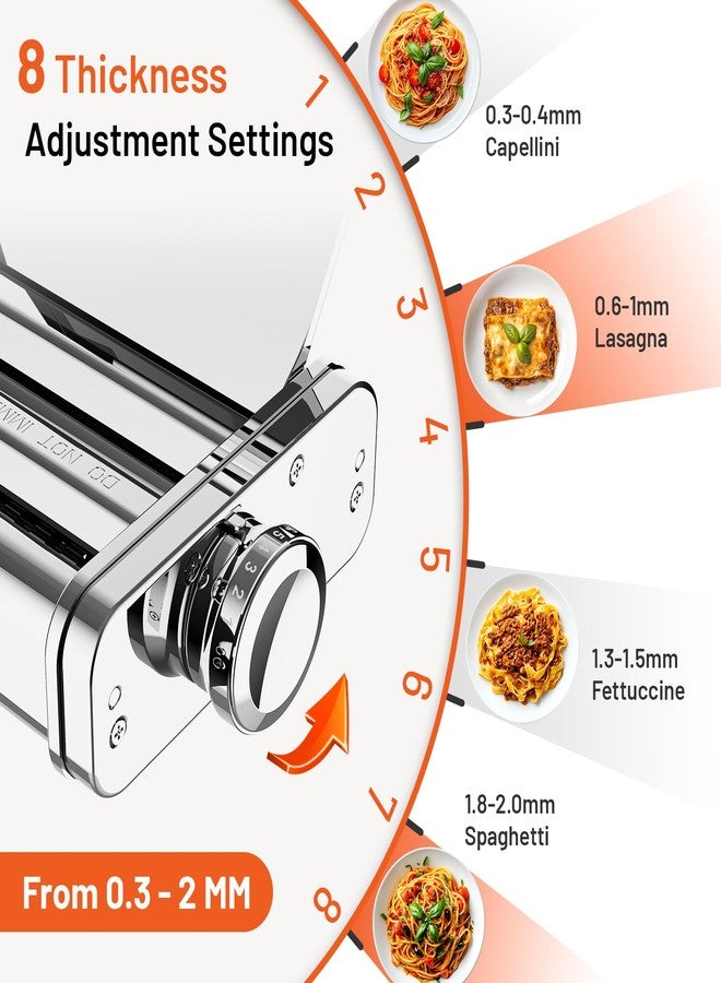 HOZODO 3-in-1 Pasta Attachment for KitchenAid Stand Mixer - Professional Stainless Steel Pasta Maker includes Roller, Spaghetti & Fettuccine Cutters, With Removable Baffle and Cleaning Brush by Hozodo - Image 3