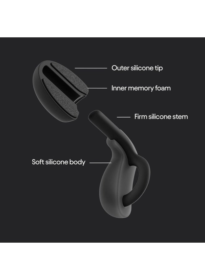 Loop Dream – Silicone/Memory Foam Earplugs  | Comfortable Ear Plugs for Muffling Snoring & Sleeping | Customized Fit | 27dB (SNR) Noise Reduction - Image 4