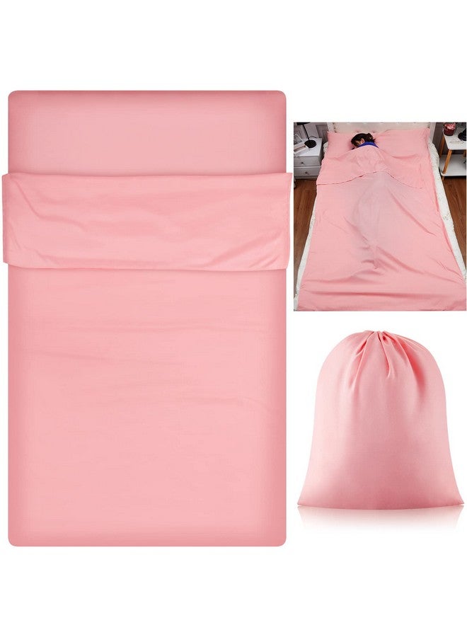 Irenare Irenare Self Tan Sleep Sack Breathable Self Tanning Sheets Self Tanning Bed Sheet Protector Self Tan Sleep Bag Travel and Camping Sheet Sleeping Bag Liner for Outdoor Travel Hiking(Pink)  - Image 1