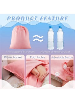 Irenare Irenare Self Tan Sleep Sack Breathable Self Tanning Sheets Self Tanning Bed Sheet Protector Self Tan Sleep Bag Travel and Camping Sheet Sleeping Bag Liner for Outdoor Travel Hiking(Pink)  - Image 3