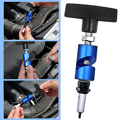 ZKTOOL 2PC Lift Support Clamp with Brass Core Protection, 2-in-1 Hood Strut Clamp and Spark Plug Caliper, 12mm Spark Plug Gap Tool, Universal Car Hood Lift Support Clip - Image 5