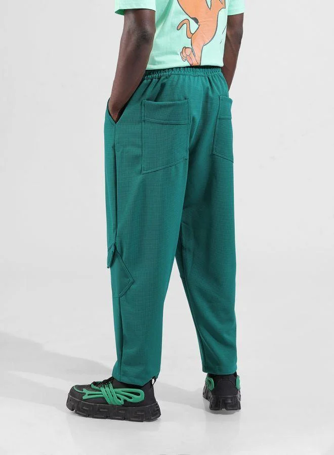 The Indian Garage Co Men Relaxed Fit Solid Side Pocket Mid-Rise Joggers
