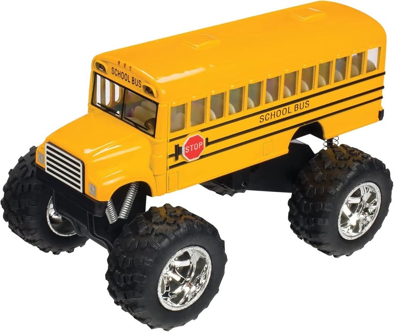Toysmith 5-Inch Monster Bus - Diecast Pull Back Toy for Kids - Image 2