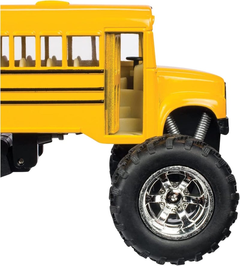 Toysmith 5-Inch Monster Bus - Diecast Pull Back Toy for Kids - Image 3
