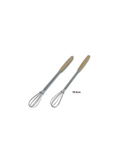 Generic Stainless Steel Wire Egg Whisk with Wooden Handle for Blending Ingredients and Mixing Sauces  - Image 4