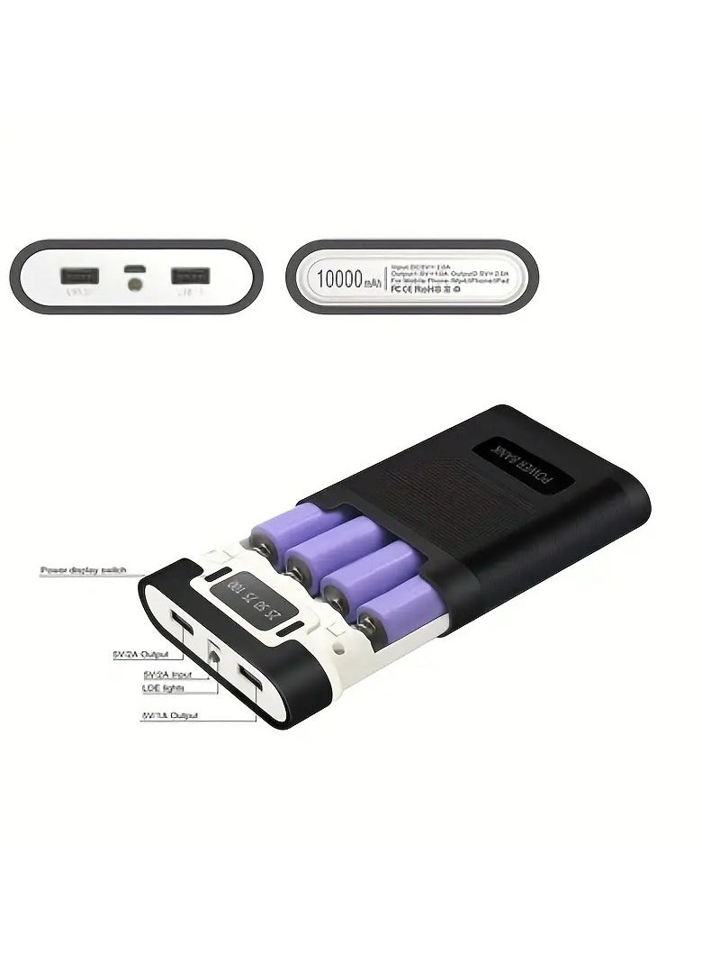 HAWEEL - Battery Holder Power Bank Box Dual USB Digital Display Charging DIY Case for Mobile Phone Battery Storage Box, USB Output LED Power Box, Battery Storage Box Mobile Power Box Charger Case - Image 1