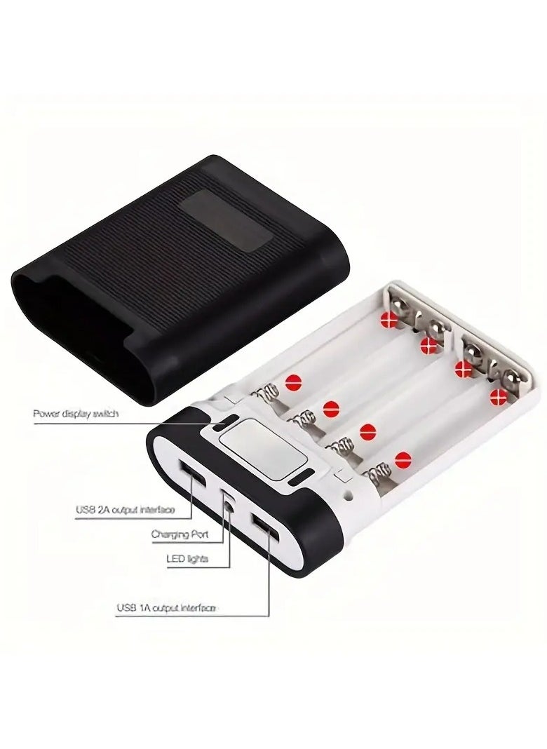 HAWEEL - Battery Holder Power Bank Box Dual USB Digital Display Charging DIY Case for Mobile Phone Battery Storage Box, USB Output LED Power Box, Battery Storage Box Mobile Power Box Charger Case - Image 1