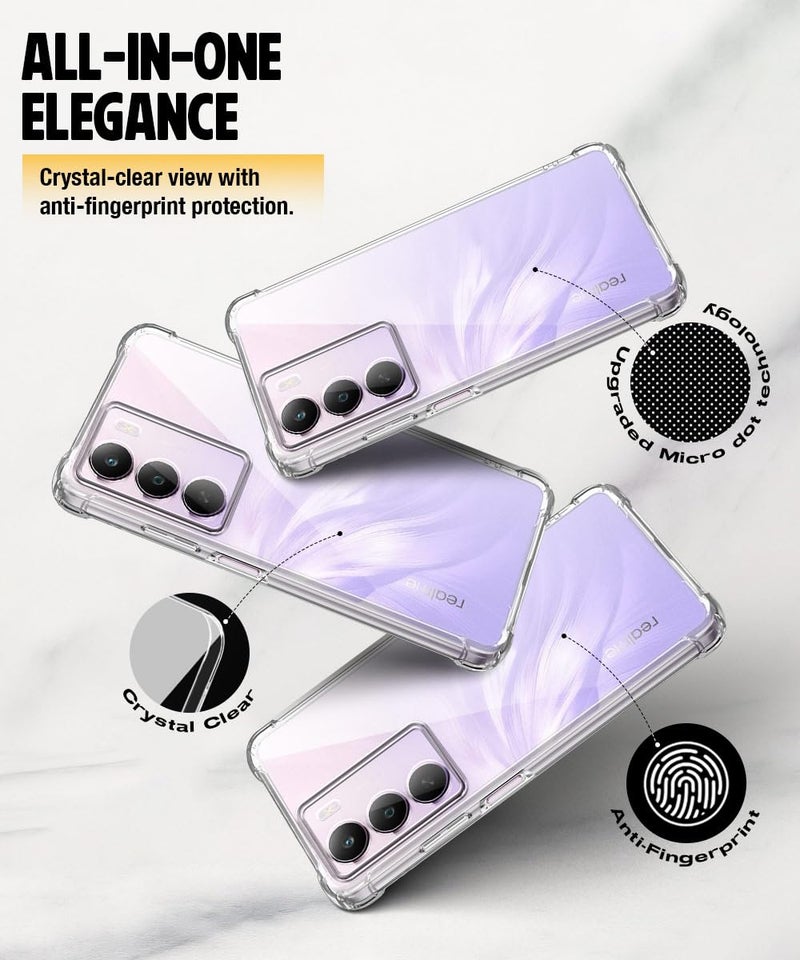 WOW IMAGINE Clear Back Cover Case for Realme C75 | Realme C73 | Narzo 80 lite 5G | P3 Lite 5G Shockproof Soft TPU Case | Cushioned Edges for Ultimate Protection Back Cover Case - Transparent - Image 4