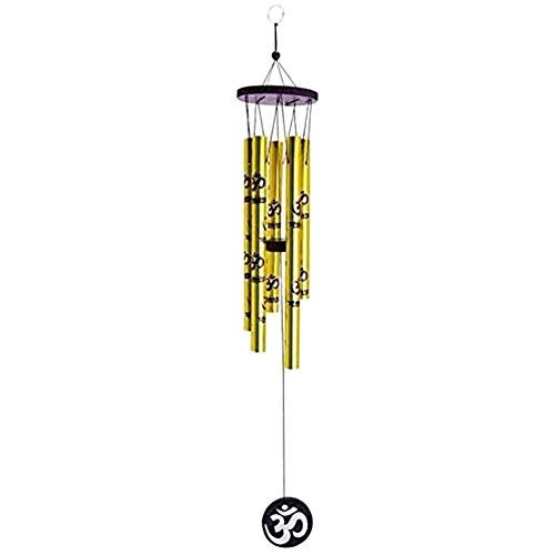 GJ Vastu Om Hanging Wind Chime for Home, Balcony and Bedroom Positive Energy with Good Sound (Gold) - 45 CM - Image 1