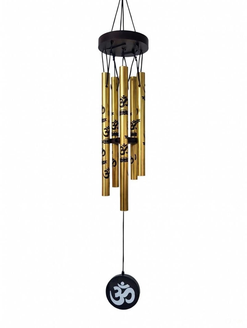 GJ Vastu Om Hanging Wind Chime for Home, Balcony and Bedroom Positive Energy with Good Sound (Gold) - 45 CM - Image 4