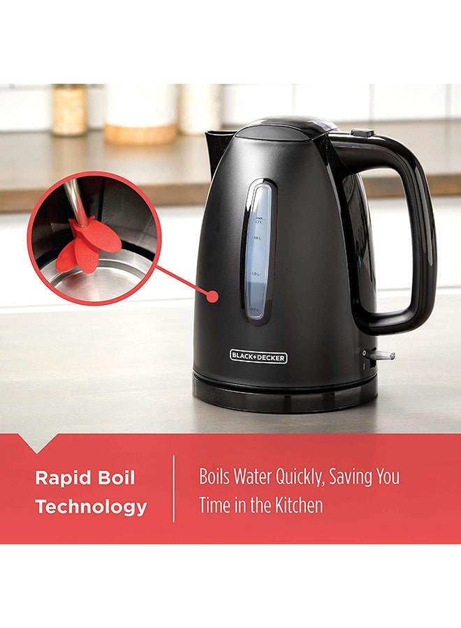 BLACK+DECKER Concealed Coil Electric Kettle, 2 Years Warranty 1.7 L 2200 W JC69-B5 Black - Image 5