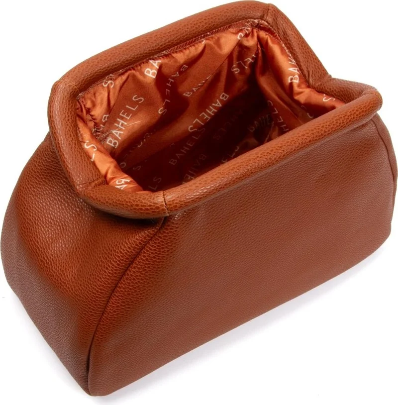 Bahels Women's Trend Camel Leather Clutch Portfolio Bag