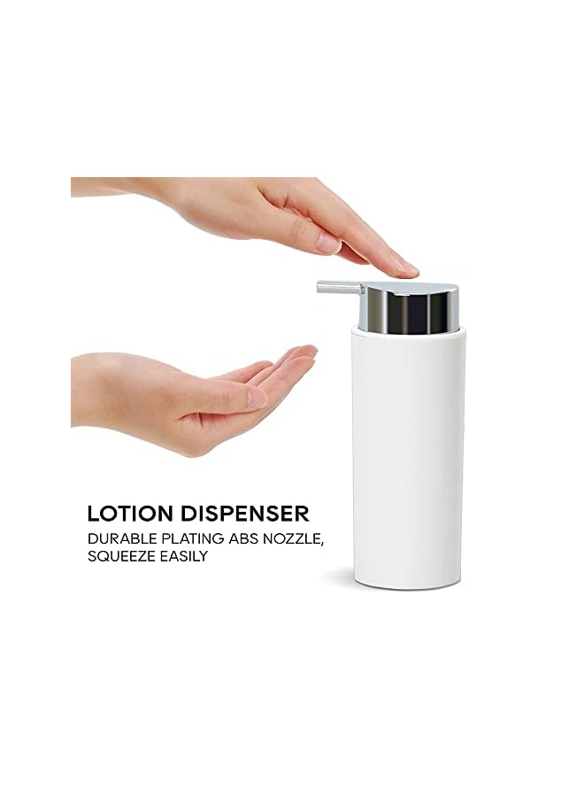 راكسوم مجموعة إكسسوارات، طقم حمام مكون من 6 قطع، يتضمن حامل فرشاة الأسنان، وكوب فرشاة الأسنان، وموزع الصابون، وطبق الصابون، وحامل فرشاة المرحاض، وسلة المهملات. (أبيض) - Image 3