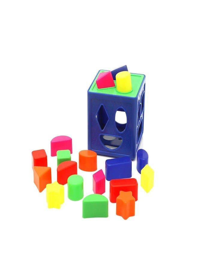 TOKYODO Shape Sorting Cube with 18 Shape and Different Color - Kids Activity Toys - Learning and Educational Toys with Multicolour, 19 Pcs - Image 2