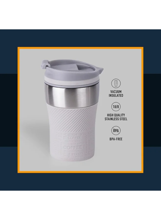 Nessan Insulated Stainless Steel Vacuum Mug, 243Ml - Your Compact Travel Essential For Hot And Cold Beverages Anywhere: Home, Gym, Outdoors, Office, And School - Beige