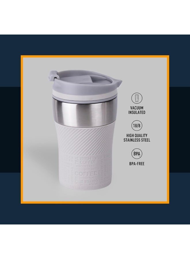 Nessan Insulated Stainless Steel Vacuum Mug, 243Ml - Your Compact Travel Essential For Hot And Cold Beverages Anywhere: Home, Gym, Outdoors, Office, And School - Beige  - Image 2