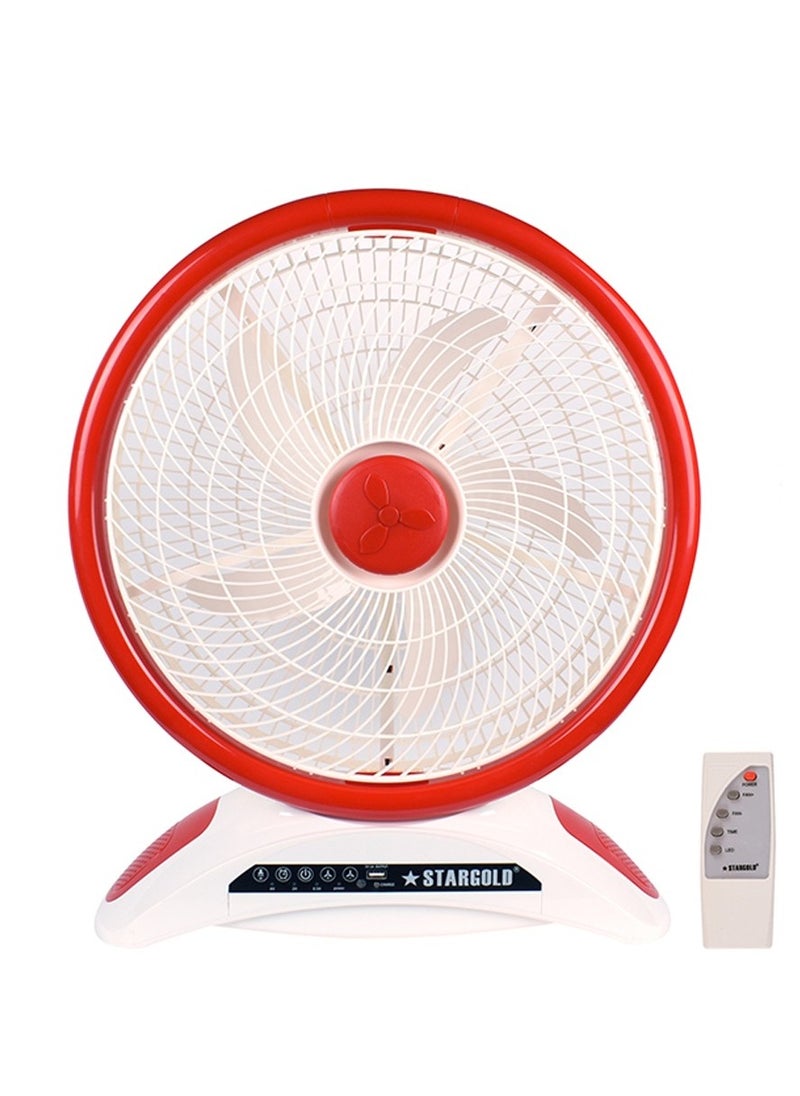 Stargold 14 Inch Rechargeable Table Fan with LED Light and Remote Control  - Image 2
