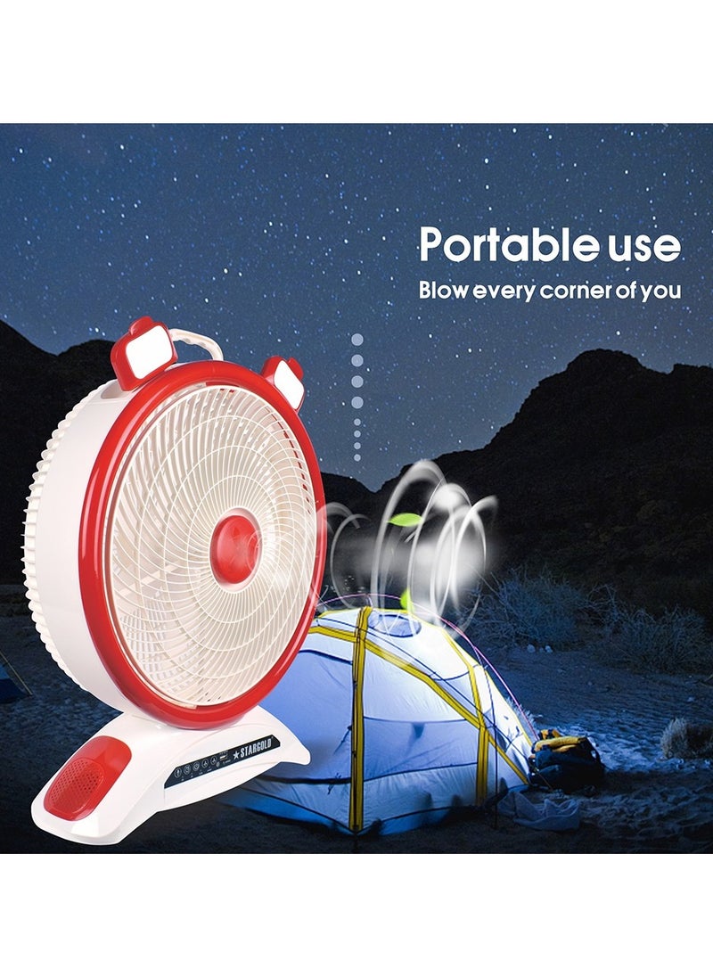 Stargold 14 Inch Rechargeable Table Fan with LED Light and Remote Control  - Image 3