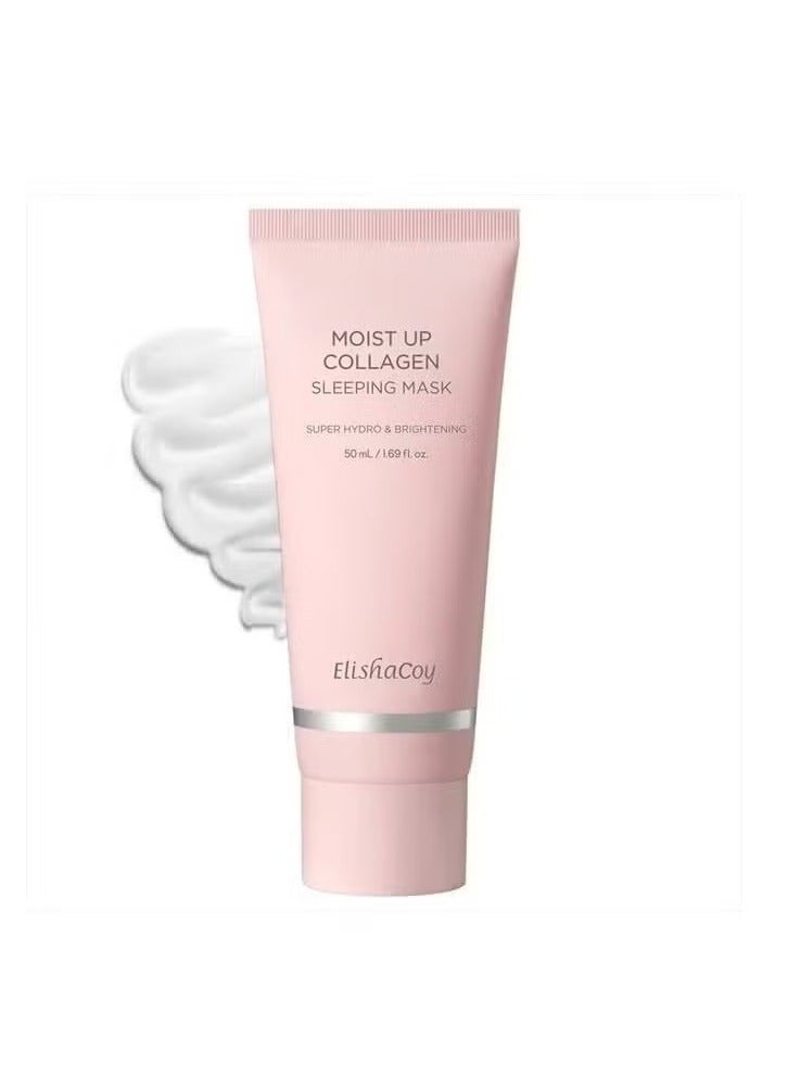 إليشكوي الكولاجين قناع النوم ، بين عشية وضحاها قناع النوم ، كريم يحتوي على فيتامين ( ه ) نيكوتيناميد ، ترطيب ، ومكافحة الشيخوخة ، تألق الرعاية ، 50ml / 1.69 فلوريدا.oz - Image 1