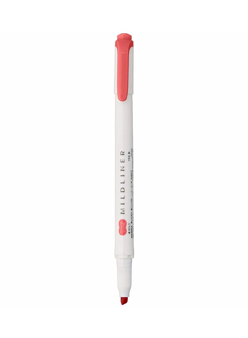 ZEBRA Mildliner Double Sided Highlighter , for Journal Planner , marking dictionary, Note Taking , drawing illustrations , Pack of 10 Red Highlighters  - Image 3