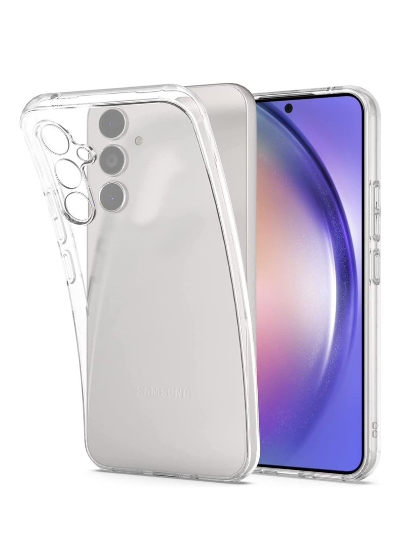 BORTONY Galaxy A54 5G Clear Case Soft Flexible Silicone TPU Shockproof Transparent Back Cover Compatible with Samsung Galaxy A54 5G - Image 1