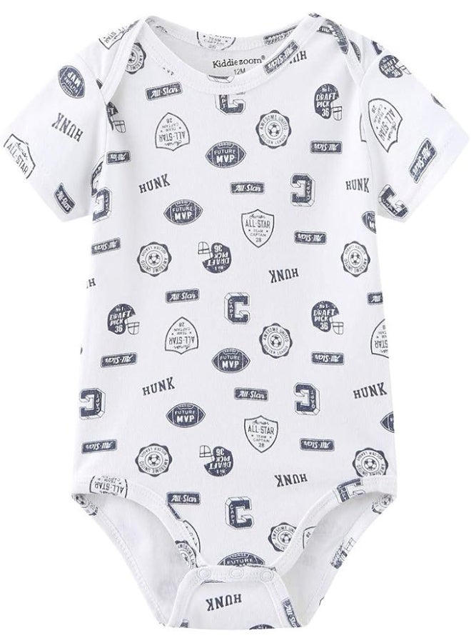 طقم رومبر أطفال مكوّن من 5 قطع | 9-12 أشهر | متعدد الألوان | قماش ناعم وقابل للتهوية | قابل للغسل في الغسالة | لطيف على بشرة الطفل | سهل اللبس | متين وطويل الأمد | مثالي لحديثي الولادة - Image 4