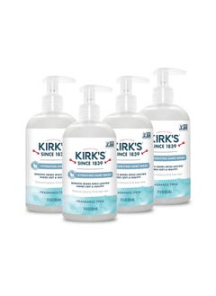 Kirk's Kirk's Hydrating Hand Wash - Made with Premium Coconut Oil and Aloe Vera, With Plant Based Technology To Help Eliminate Odors, Non GMO, Vegan, Fragrance Free, 12 Fl Oz. 4 pack  - Image 1