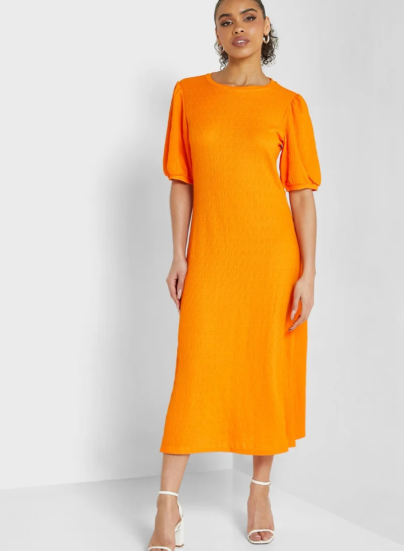 ONLY Balloon Sleeve Tiered Dress