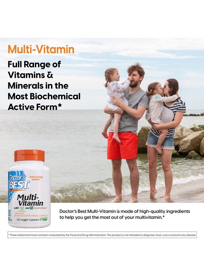 Doctor's BEST - Multivitamin Formulation Fully Optimized For Absorption Vitamins Minerals Antioxidants & Nutrients Vegan Gluten Free 90 Veggie Caps - Image 1