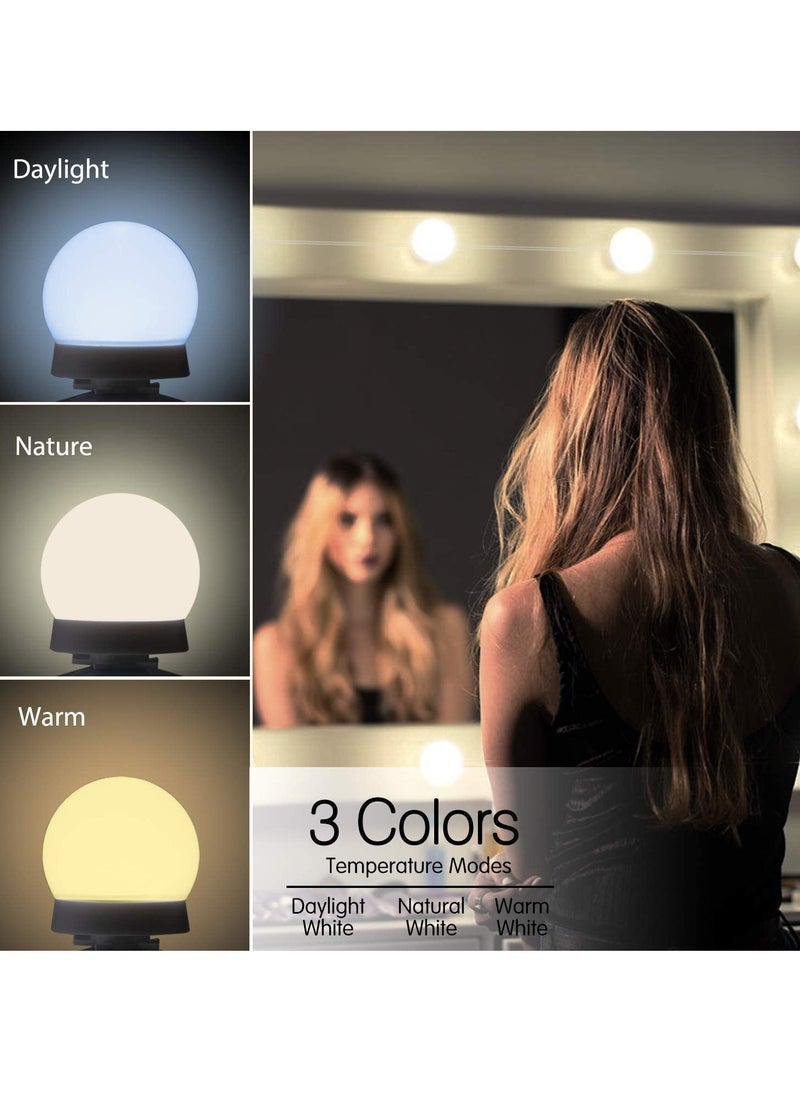 ELTRAZONE LED Vanity Mirror Lights Hollywood Style Makeup Mirror Bulbs 10 LED Bulbs Kit with Touch Dimmer Lighting Fixture Strip and Power Supply Adapter for Makeup Dressing Table  - Image 2