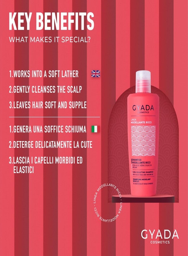 GYADA COSMETICS GYADA Curl Defining Shampoo - Hydrate & Control Curly & Wavy Hair with Frizz Control & Moroccan Argan Oil - Adds Volume & Softness - Vegan & Green Formula - Cruelty Free - 8.45 Fl Oz - Image 3
