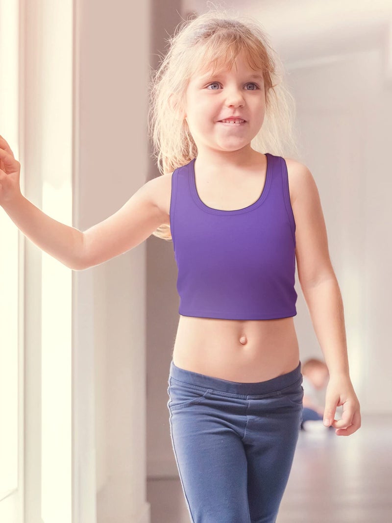 Geyoga 6 Pieces Girls Dance Tank Top Racerback Crop Top Sleeveless Dance Outfit for Ballet Hip Hop Athletic Wear - Image 4