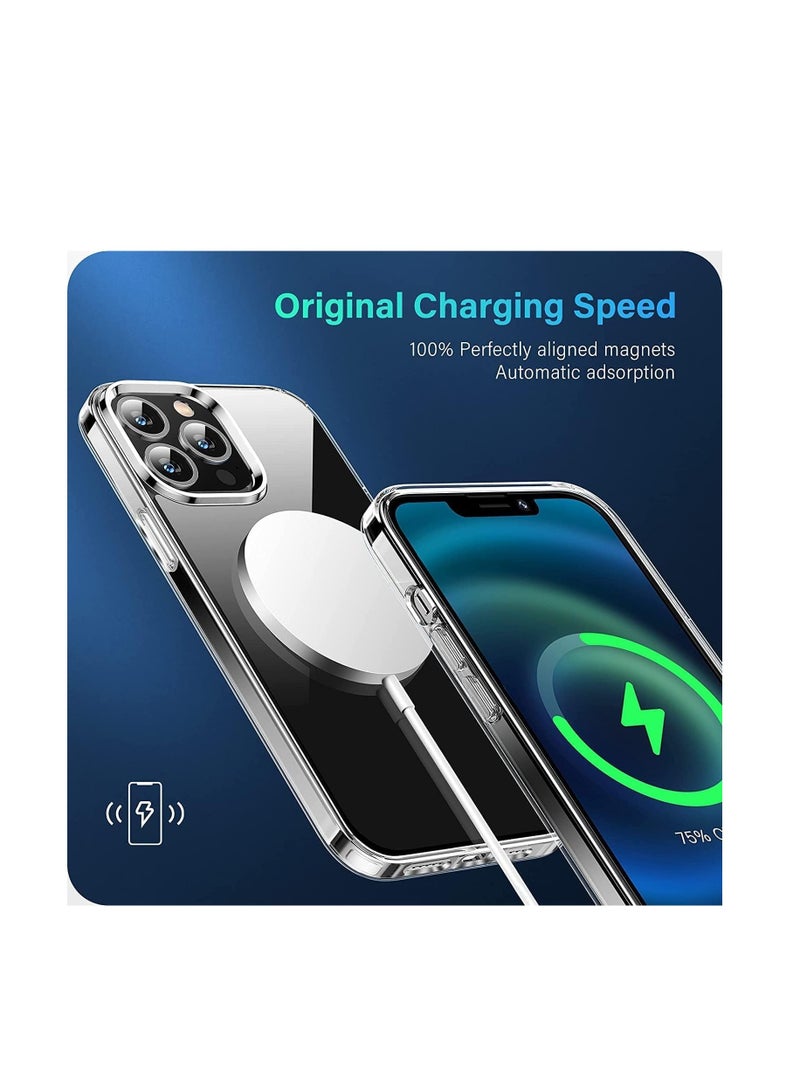 Back Case Magsafe Compatible with iPhone 15 Pro Max Clear  - Image 3
