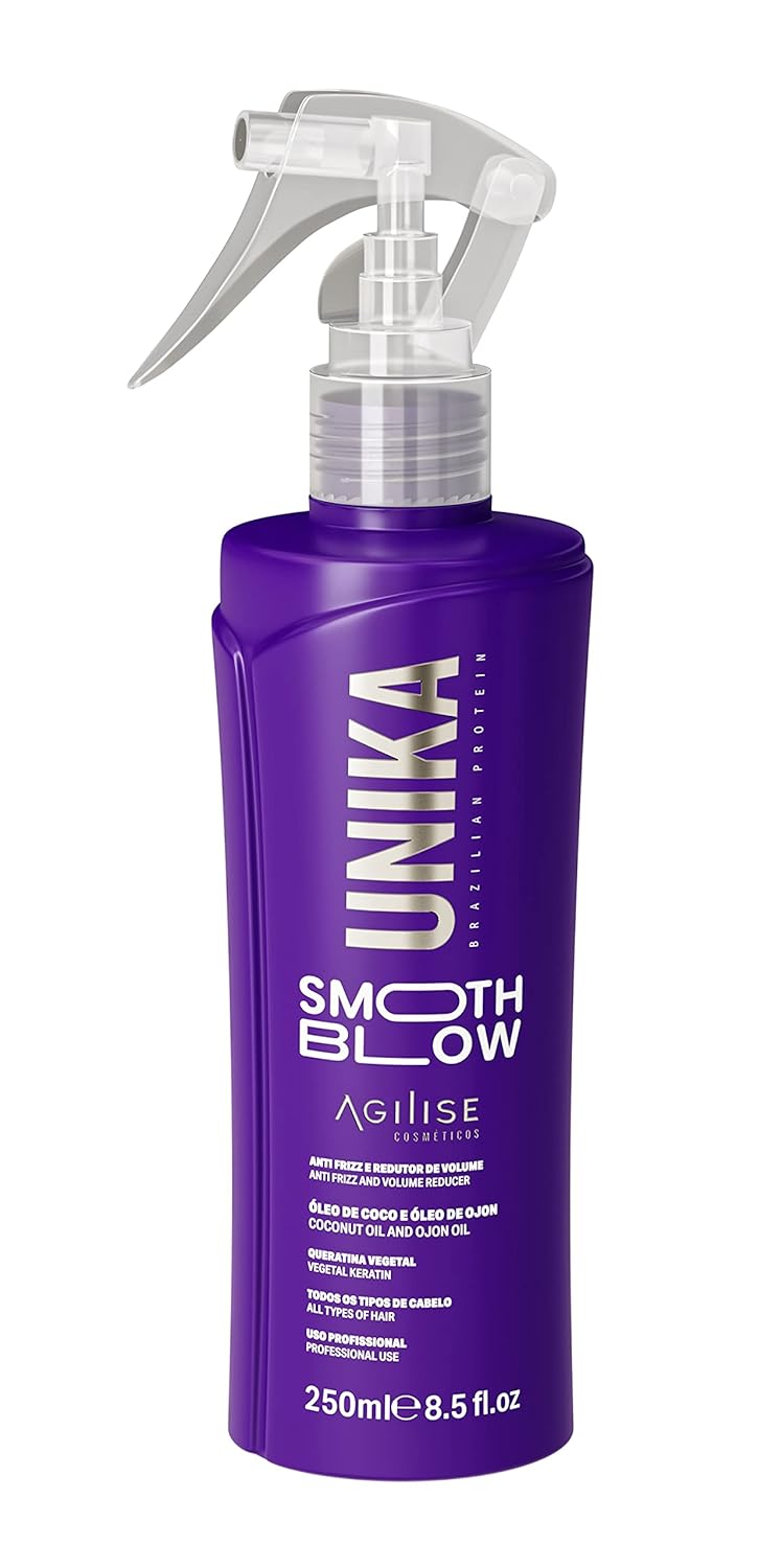 Agilise سبراي شعر أجيلايز أونيكا السلس المضاد للتجاعيد ومخفض الحجم ومنتجات الشعر المضادة للتجاعيد علاج الشعر بالكيراتين نباتي 85 أونصة سائلة 250 مل