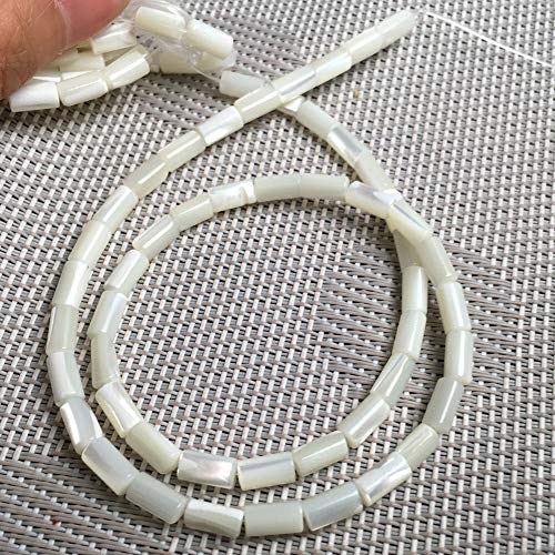 Zotoone Natural Mother of Pearl Shell Cylinder Tube Loose Gemstone Beads for Jewelry Making 4x8mm - Image 5