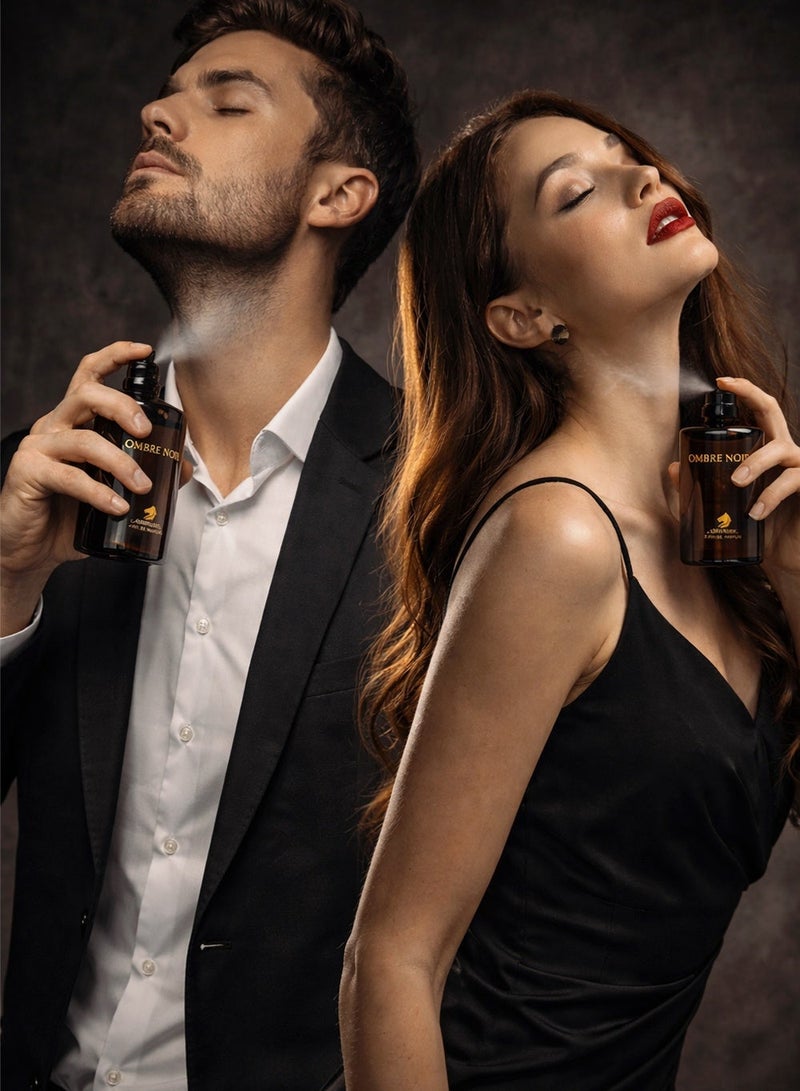 Cavalier Perfume Elegant Ombre Noir Perfume 100ml | Long Lasting Unisex Perfume with Amber, Oud, Leather & Rose Notes | Luxury Unisex Eau de Parfum - Image 3