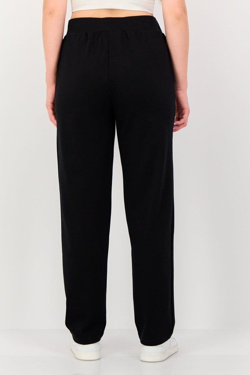 Algspar بنطلون نسائي بقصة عادية مستقيمة الساق، أسود - Image 3