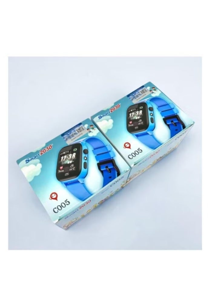 Smart 2030 ساعة ذكية للأطفال C005 مع شاشة تعمل باللمس، تتبع GPS، مكالمة SOS، اتصال ثنائي الاتجاه، ألعاب تعليمية، كاميرا، مقاومة للماء، وعمر بطارية طويل - مثالية للأولاد والبنات باللون الوردي - Image 3