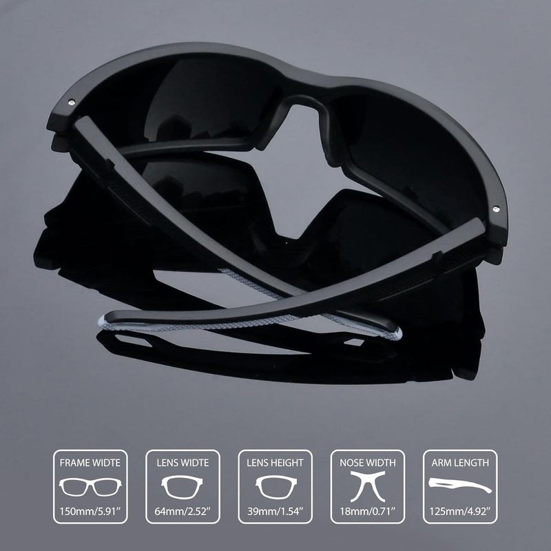 Joopin نظارات شمسية رياضية مستقطبة UV400 حماية تغطي الوجه نظارات شمسية للرجال والنساء - Image 4