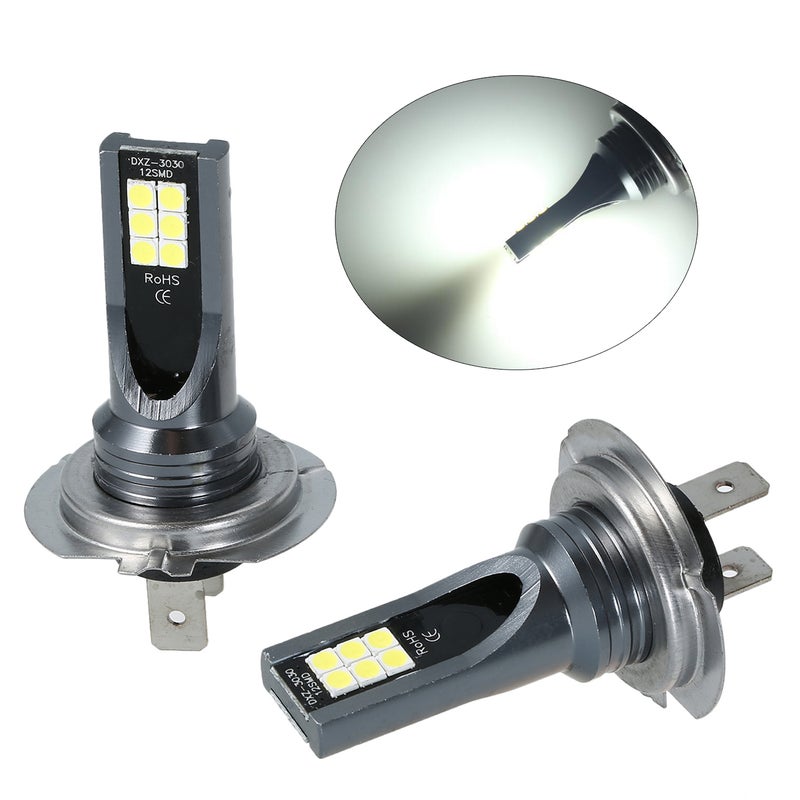 مجموعة لمسات ضوء الضباب LED للسيارة H7 200 واط لمصابيح الفары 6000 كلفن ضوء أبيض لمسار التشغيل مصابيح الضباب HID - Image 5