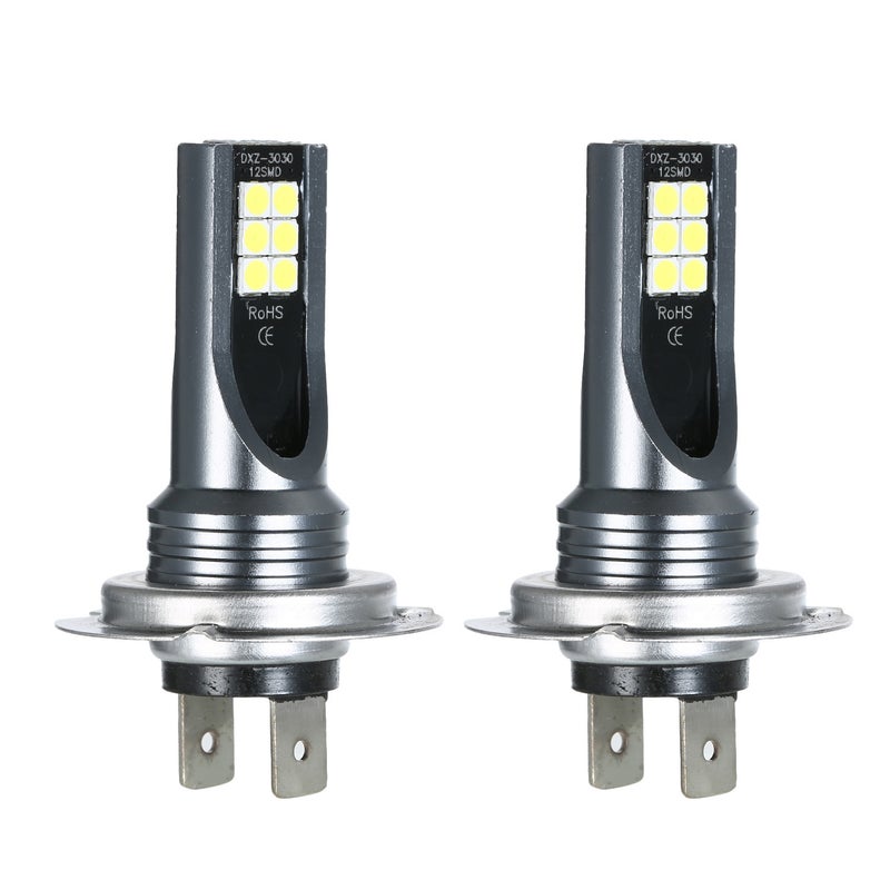مجموعة لمسات ضوء الضباب LED للسيارة H7 200 واط لمصابيح الفары 6000 كلفن ضوء أبيض لمسار التشغيل مصابيح الضباب HID - Image 1
