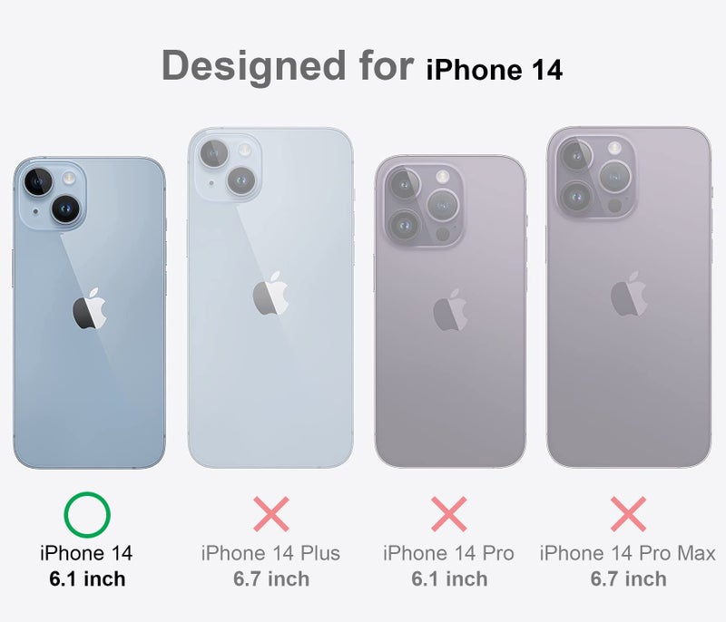 KAPAVER Polycarbonate For Iphone 14 Matte Clear Case[Anti-Fingerprints ][Anti-Scratch] Frosted Translucent Shockproof Slim Cover 6.1 Inches (Matte Clear) - Image 2