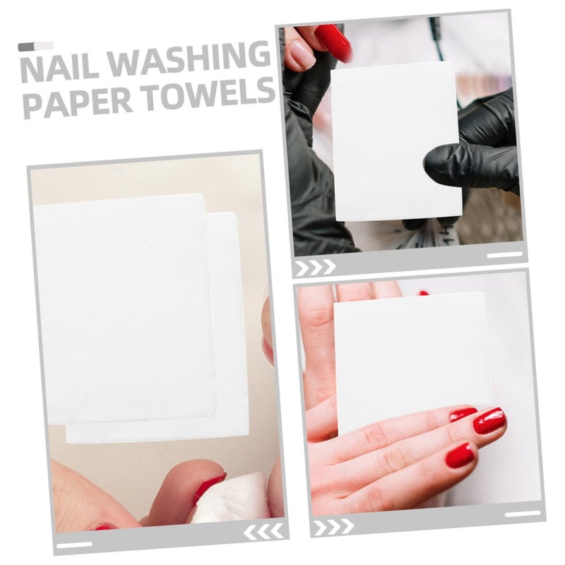 Outanaya 2rolls Nail Scrub Towels Nail Polish Removing Paper for Manicure Unloading Soft Material for Gentle Care Travel-friendly Manicure Supplies - Image 2